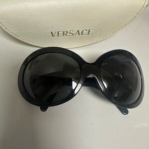 Versace Glossy Black Women's Sunglasses